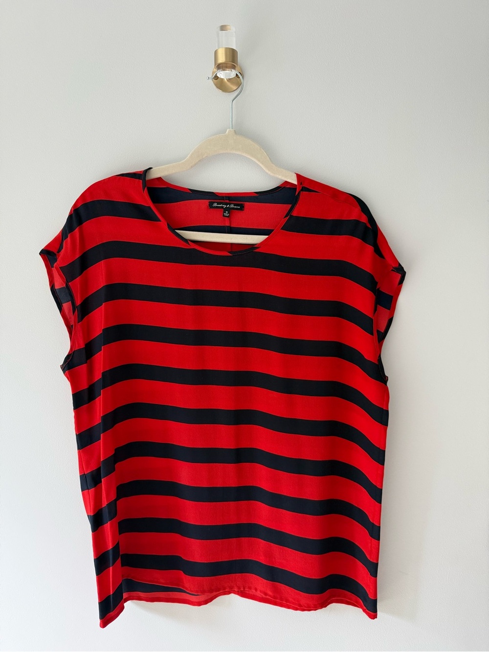 Striped Short Sleeve Tee in Red and Black
